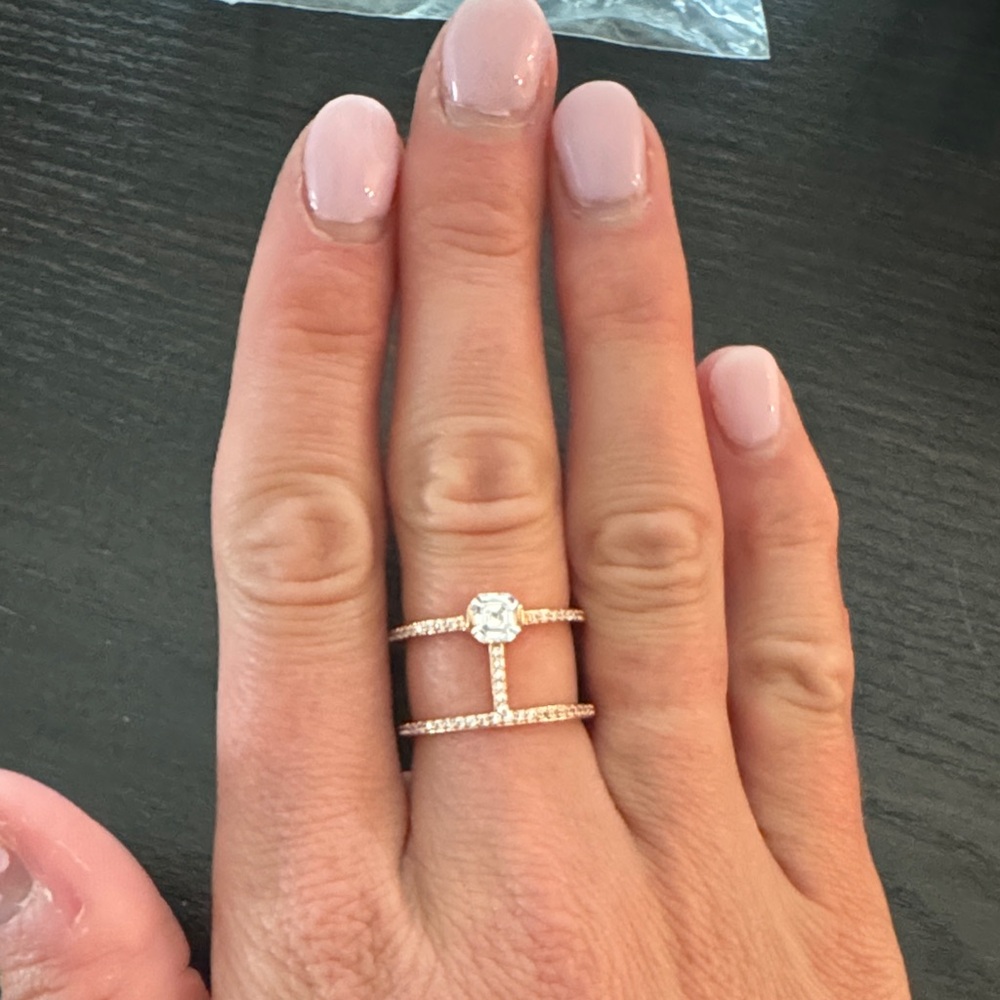 Henri Bendel Rose Gold Double Band Ring